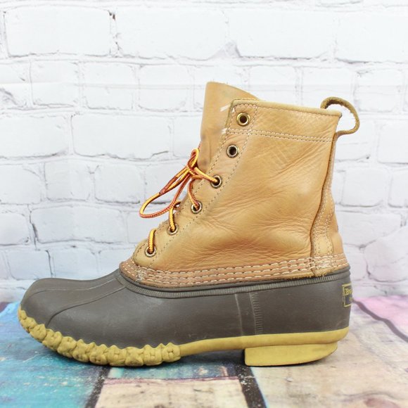 L.L. Bean Shoes - LL BEAN 8'' Brown Leather Duck Bean Boots Size 8